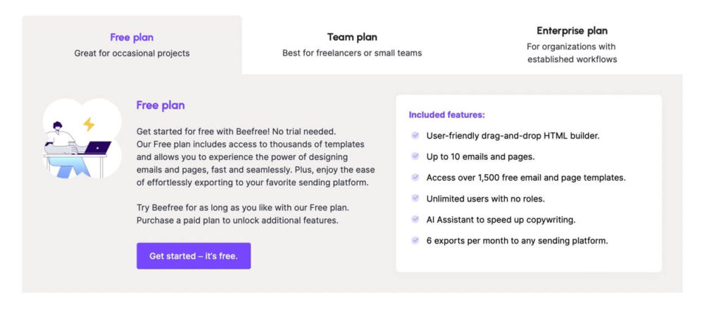 beefree free trial test