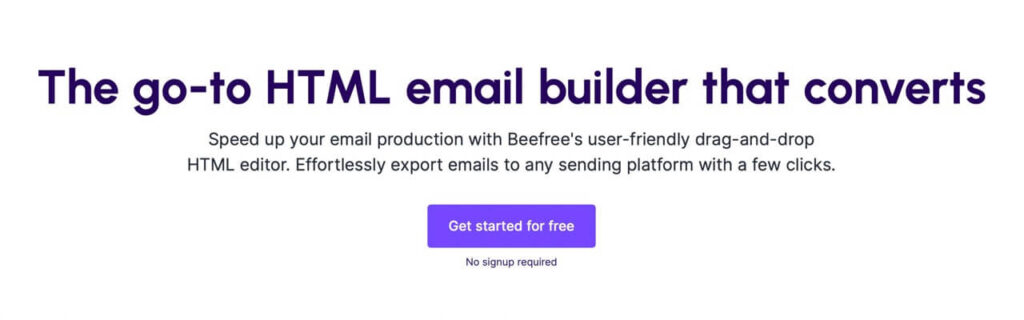 beefree review email template builder opinion