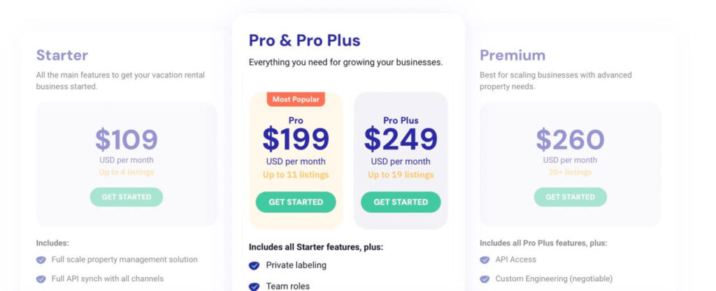 hostfully price pricing plans