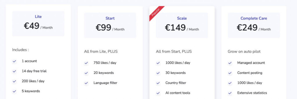 talos growth price pricing plans