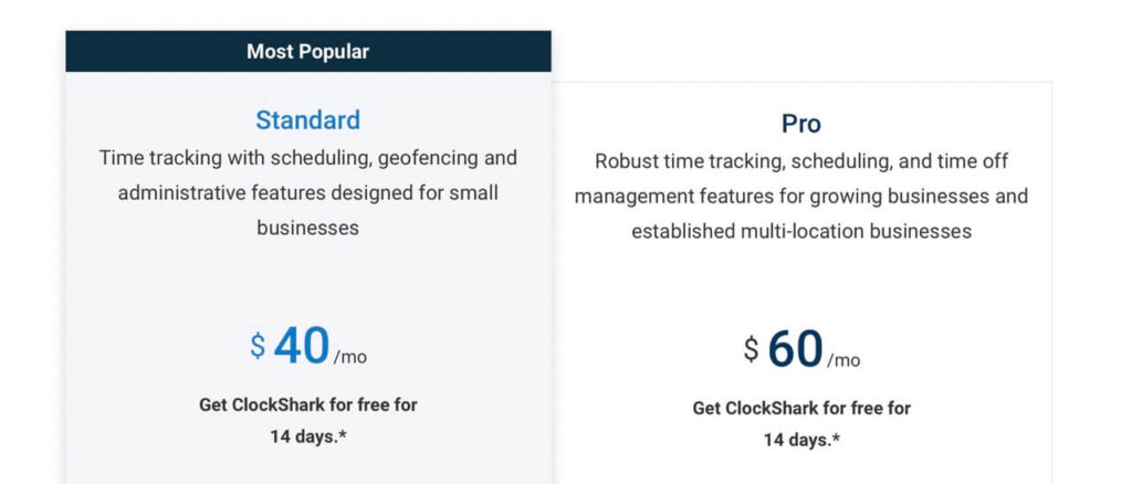 clockshark price pricing plans cost